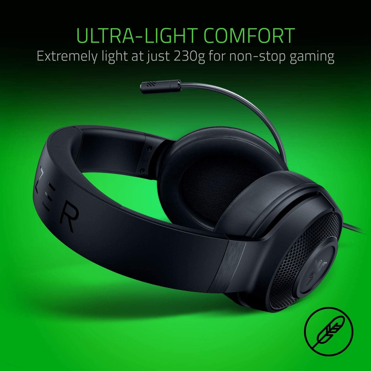 Razer Kraken X Lite Wired Gaming Headset - Black - Pristine