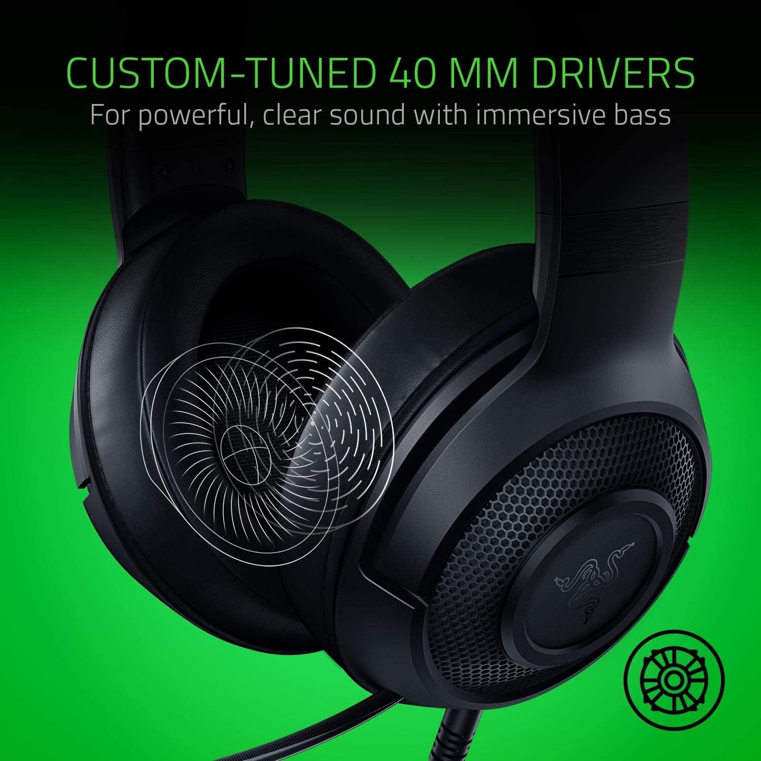 Razer Kraken X Lite Wired Gaming Headset - Black - Pristine