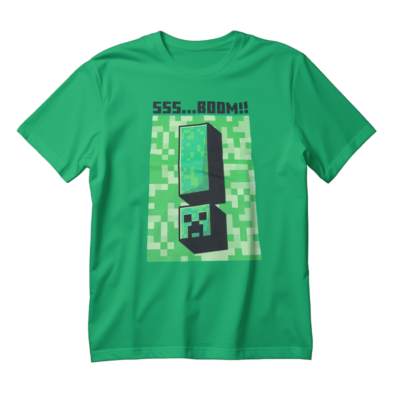 Mojang Minecraft SSS Boom Boys T-Shirt - Green